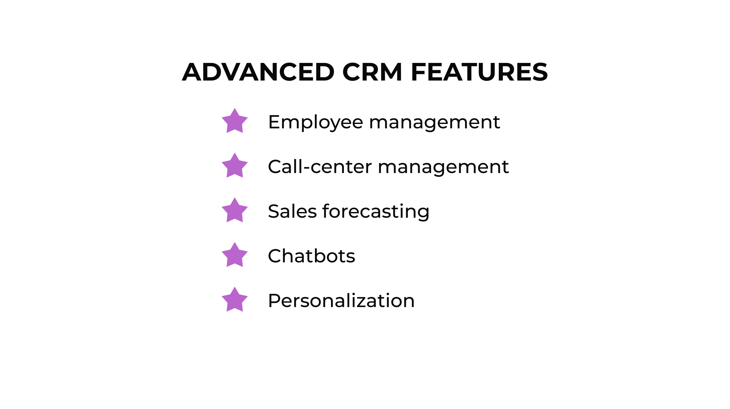 Advanced CRM features
