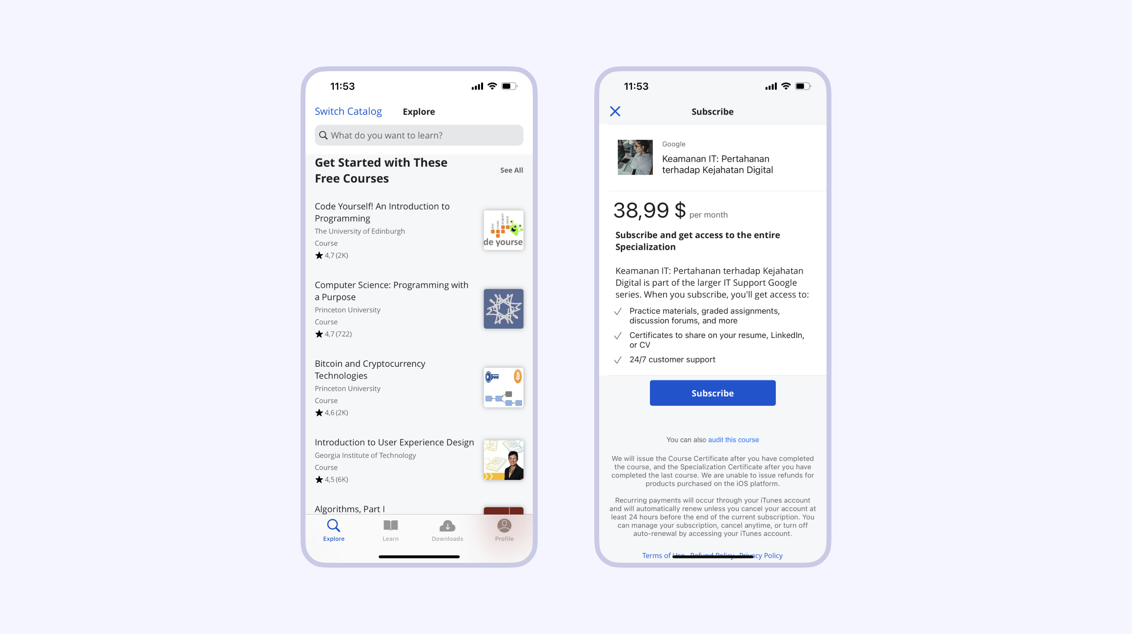 Coursera app