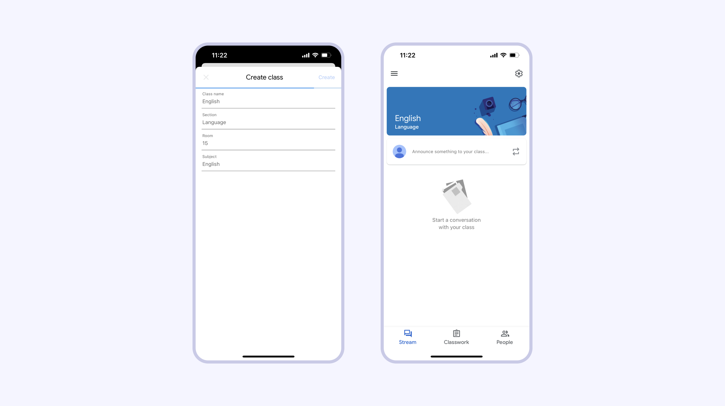 Google Classroom app