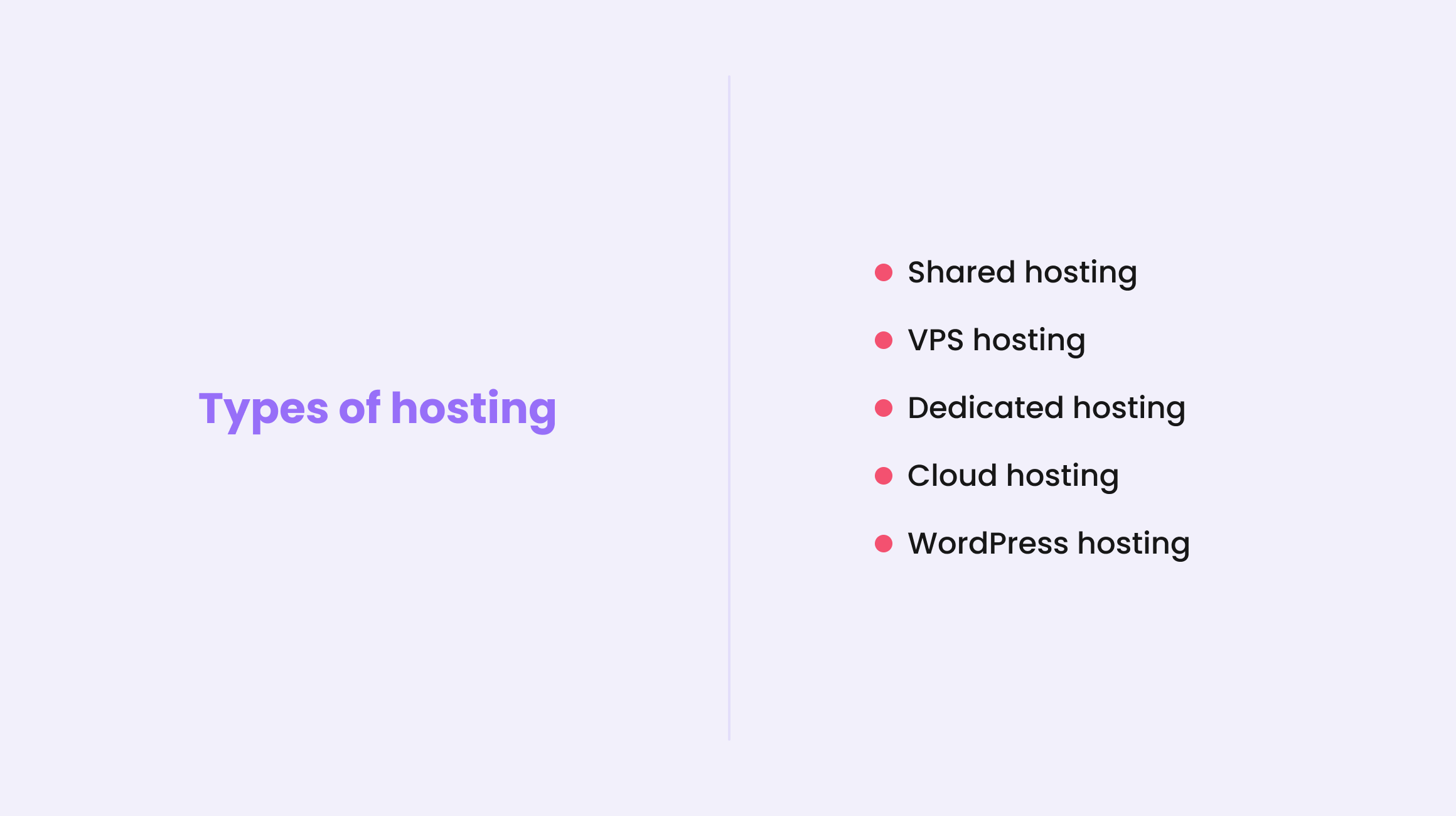 Types of hosting