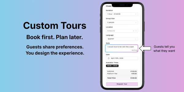 Custom Tours our New Feature