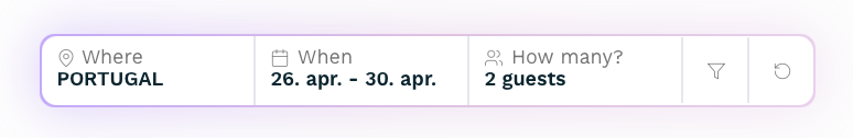 Filter bar in Keyguides Connect