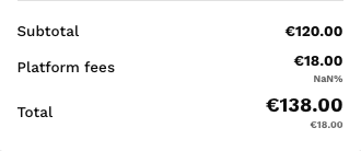 Fee Structure for Customers