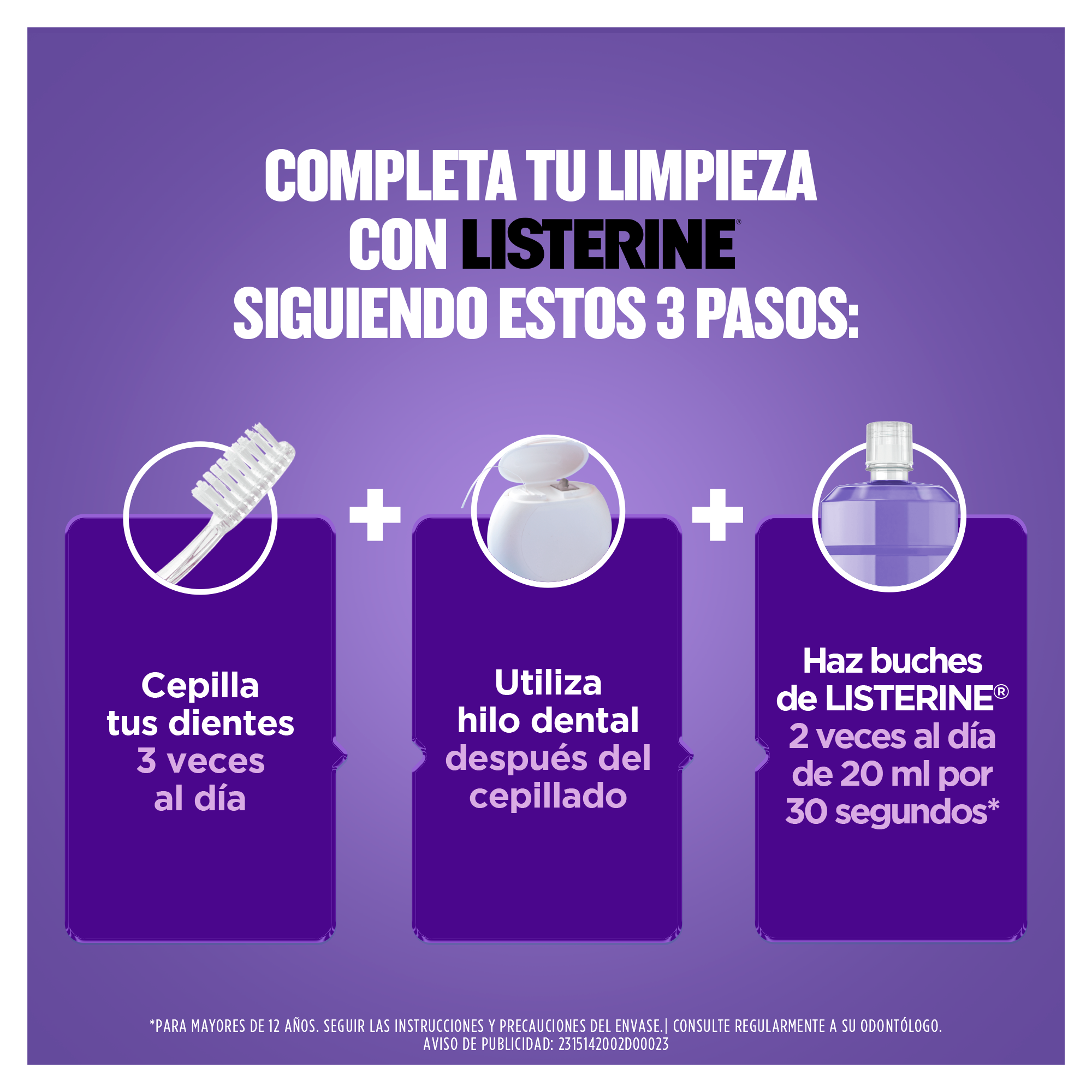 Completa tu limpieza con Listerine