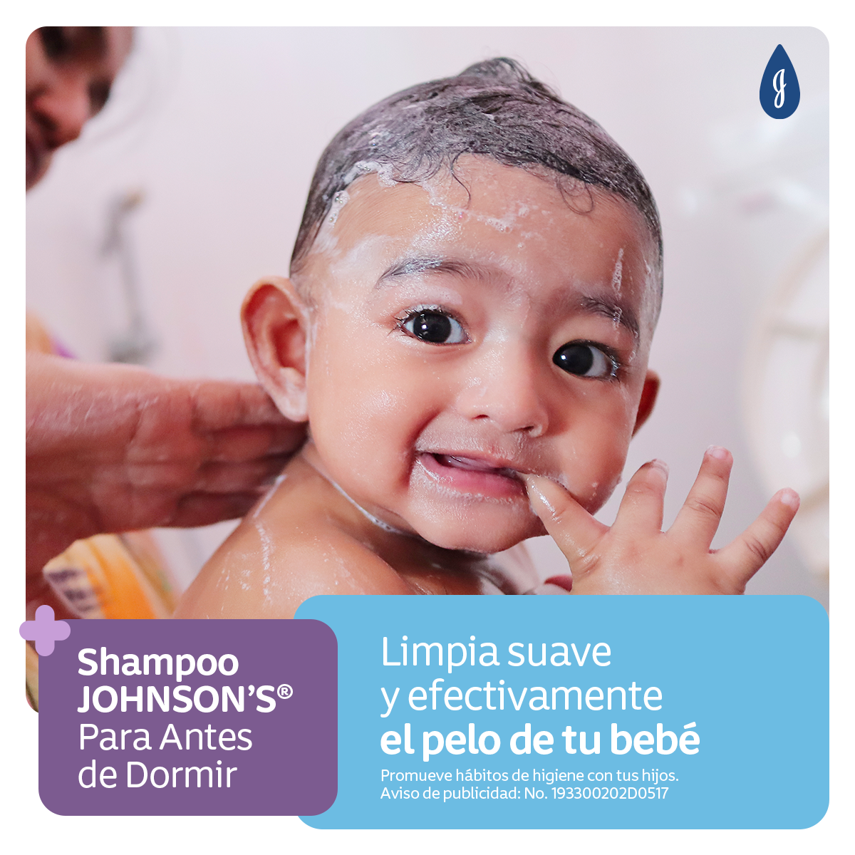 JOHNSON’S® shampoo para antes de dormir