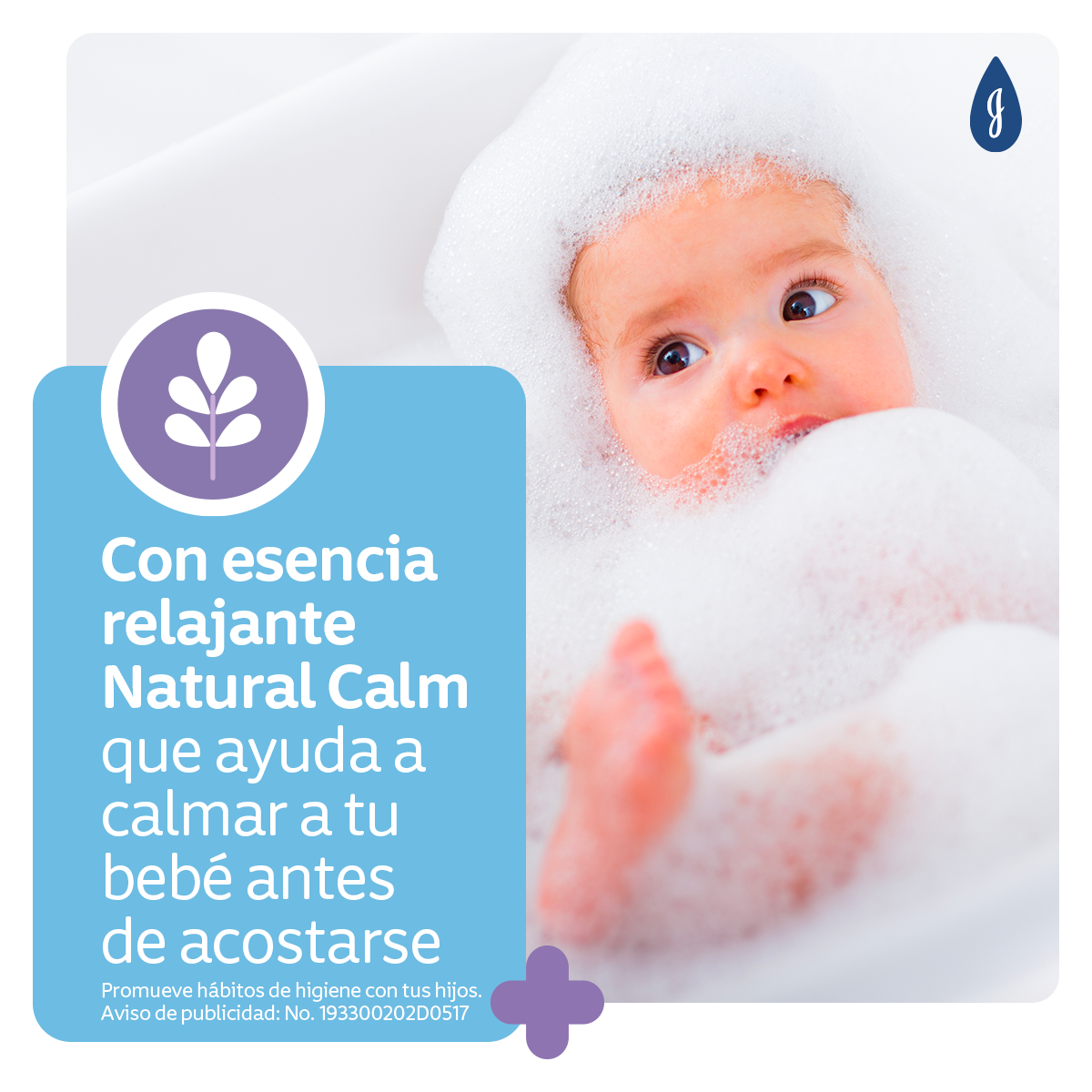 JOHNSON’S® shampoo para antes de dormir