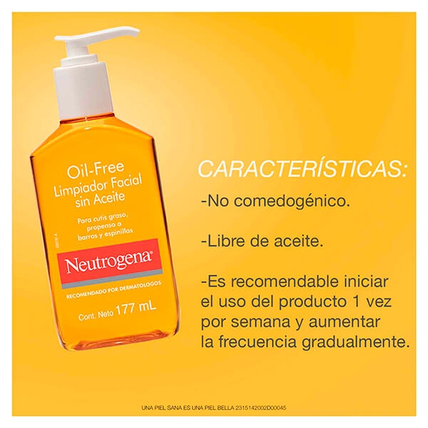 Gel limpiador oil free características