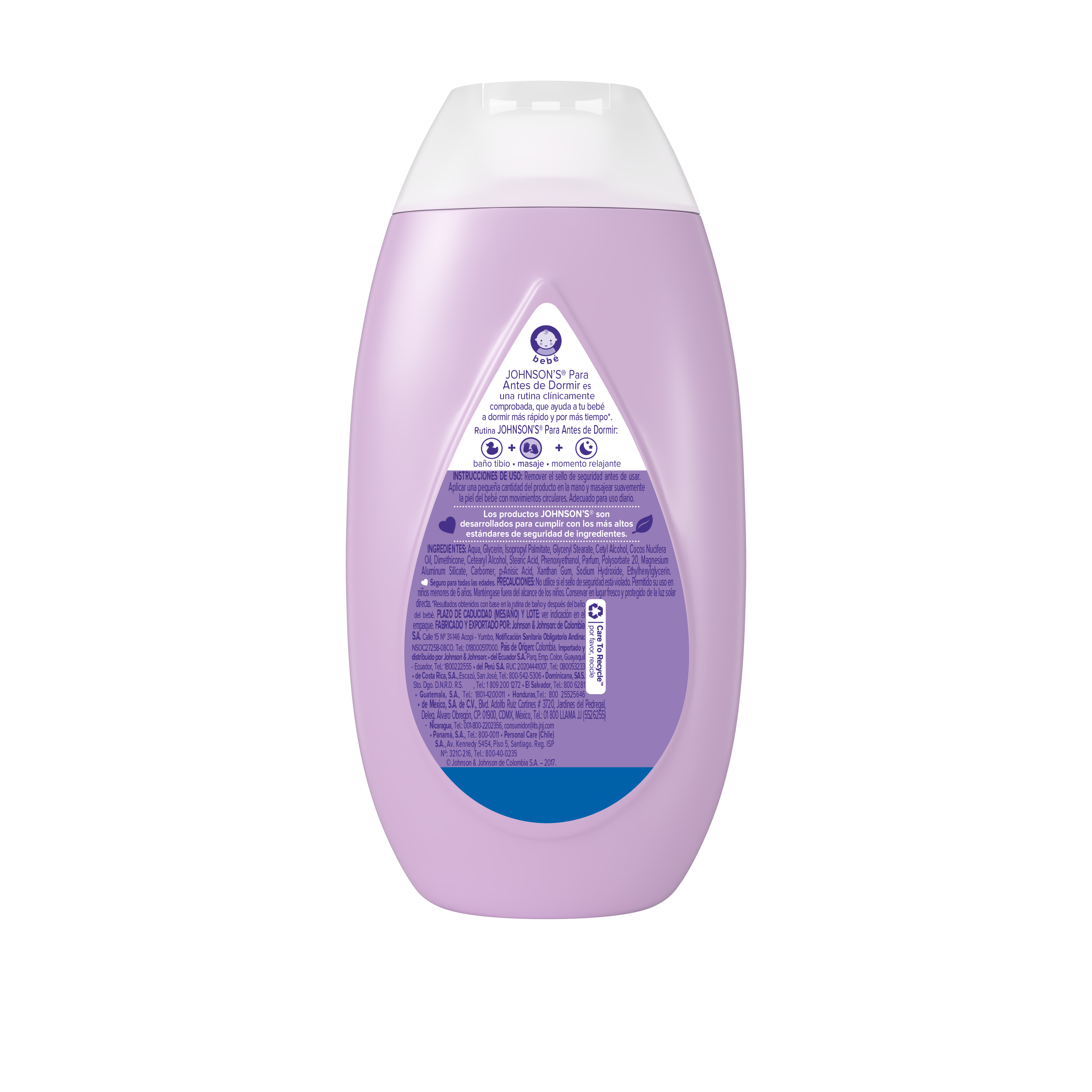JOHNSON'S® crema hidratante para antes de dormir