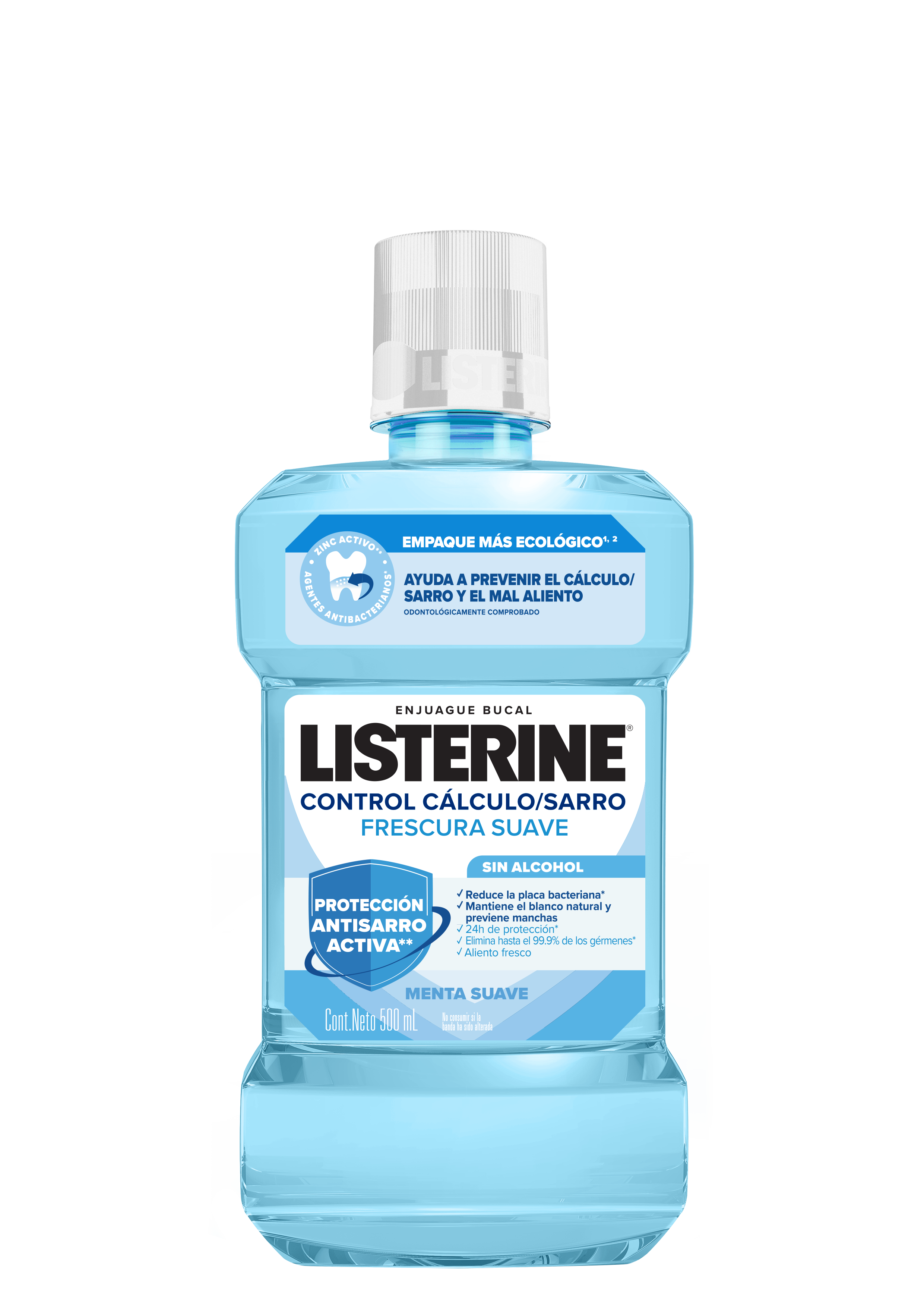 Enjuague Bucal LISTERINE®  Control Cálculo/Sarro Frescura suave Sin Alcohol FRONT