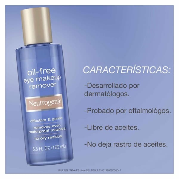 Desmaquillante bifasico oil free características