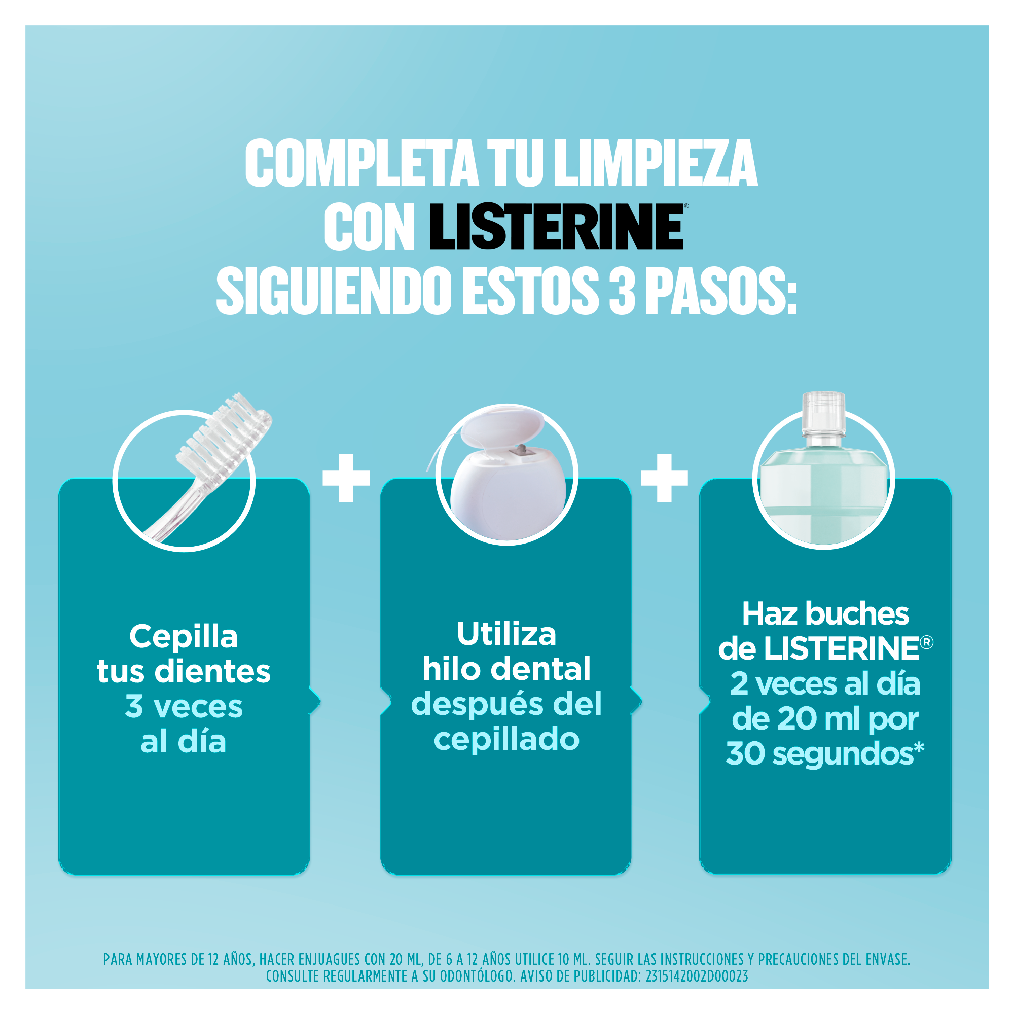 Completa tu limpieza con Listerine 