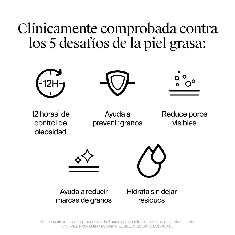 Protector Solar Facial Neutrogena Sun Fresh Oil Control Fluido Sin Color FPS 50+ 40mL