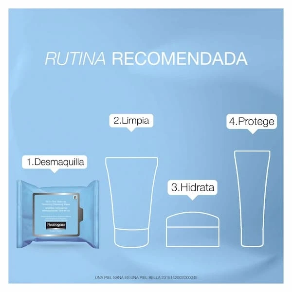 Toallitas desmaquillantes 25pzs rutina