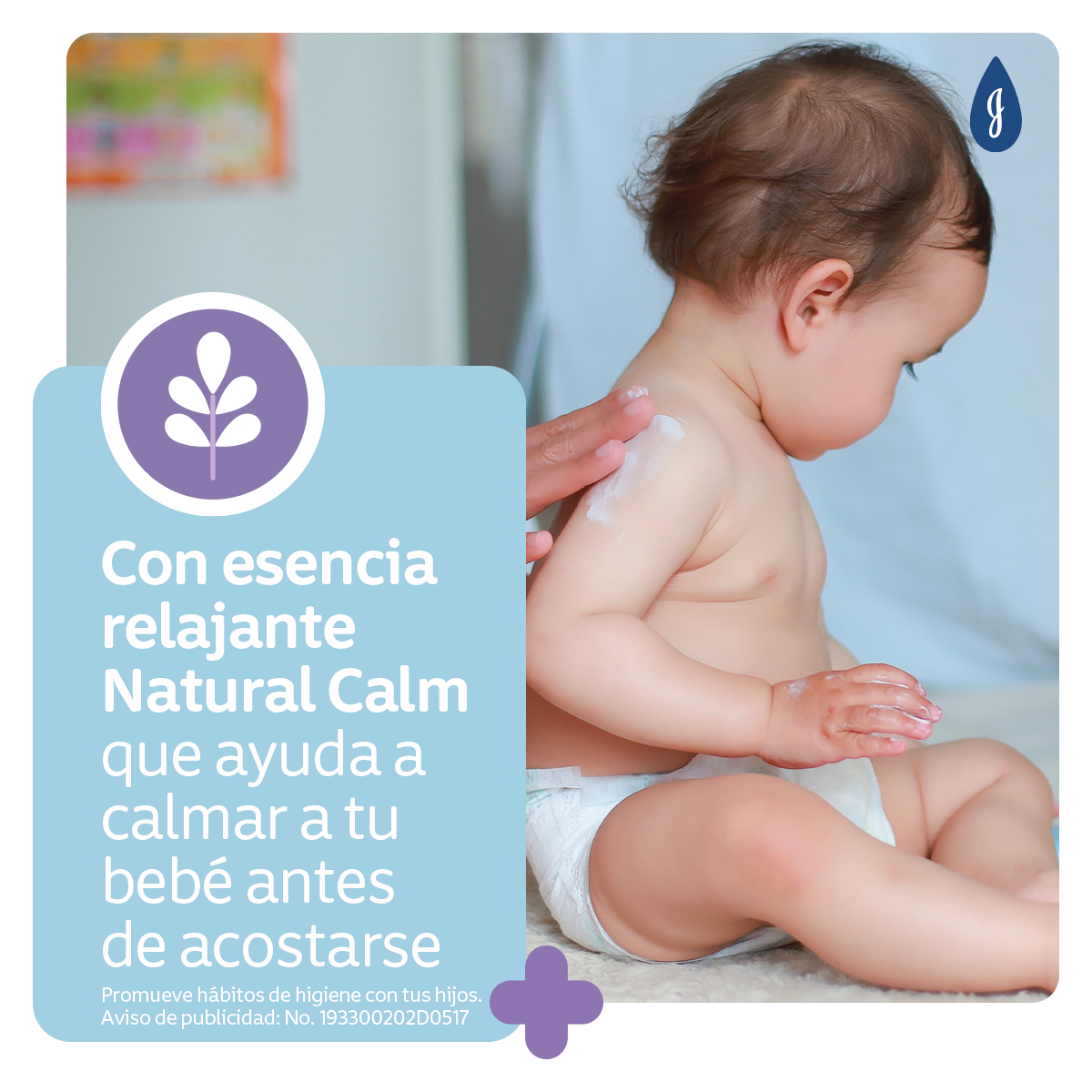 JOHNSON'S® crema hidratante para antes de dormir