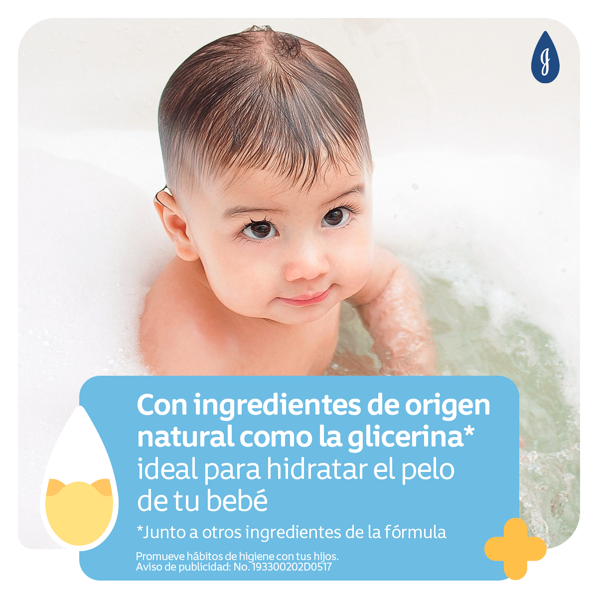 JOHNSON'S® baby shampoo original con pH balanceado