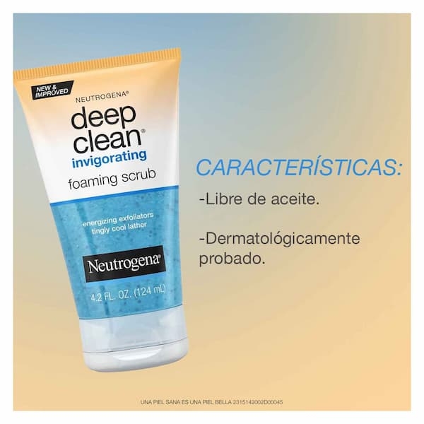 Exfoliante facial deep clean características