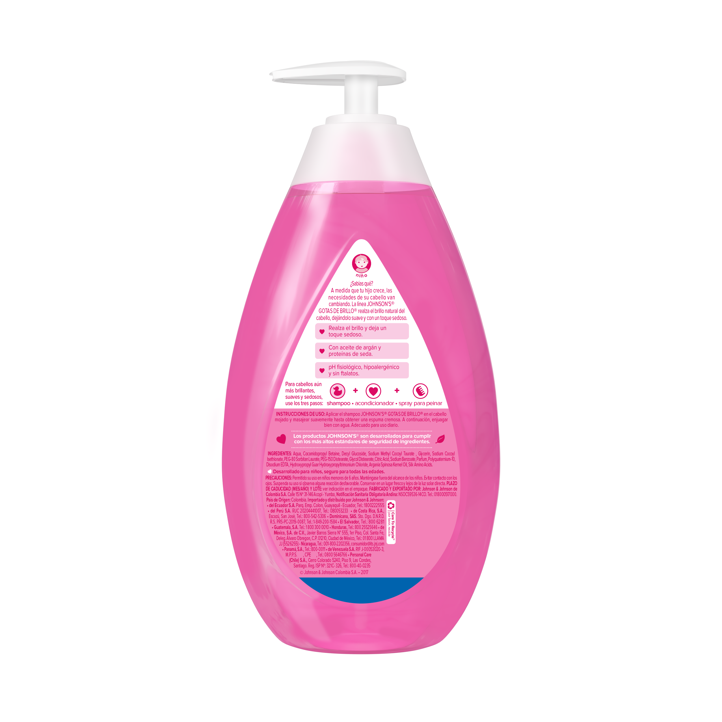 JOHNSON'S® shampoo gotas de brillo