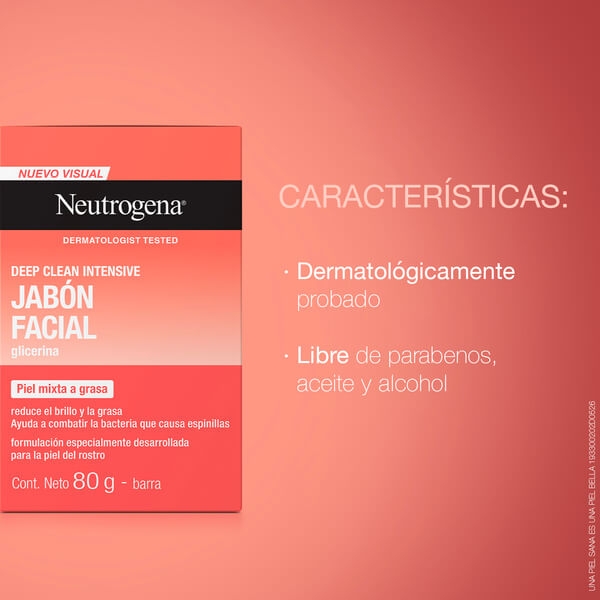 Jabón en barra deep clean caracteristicas