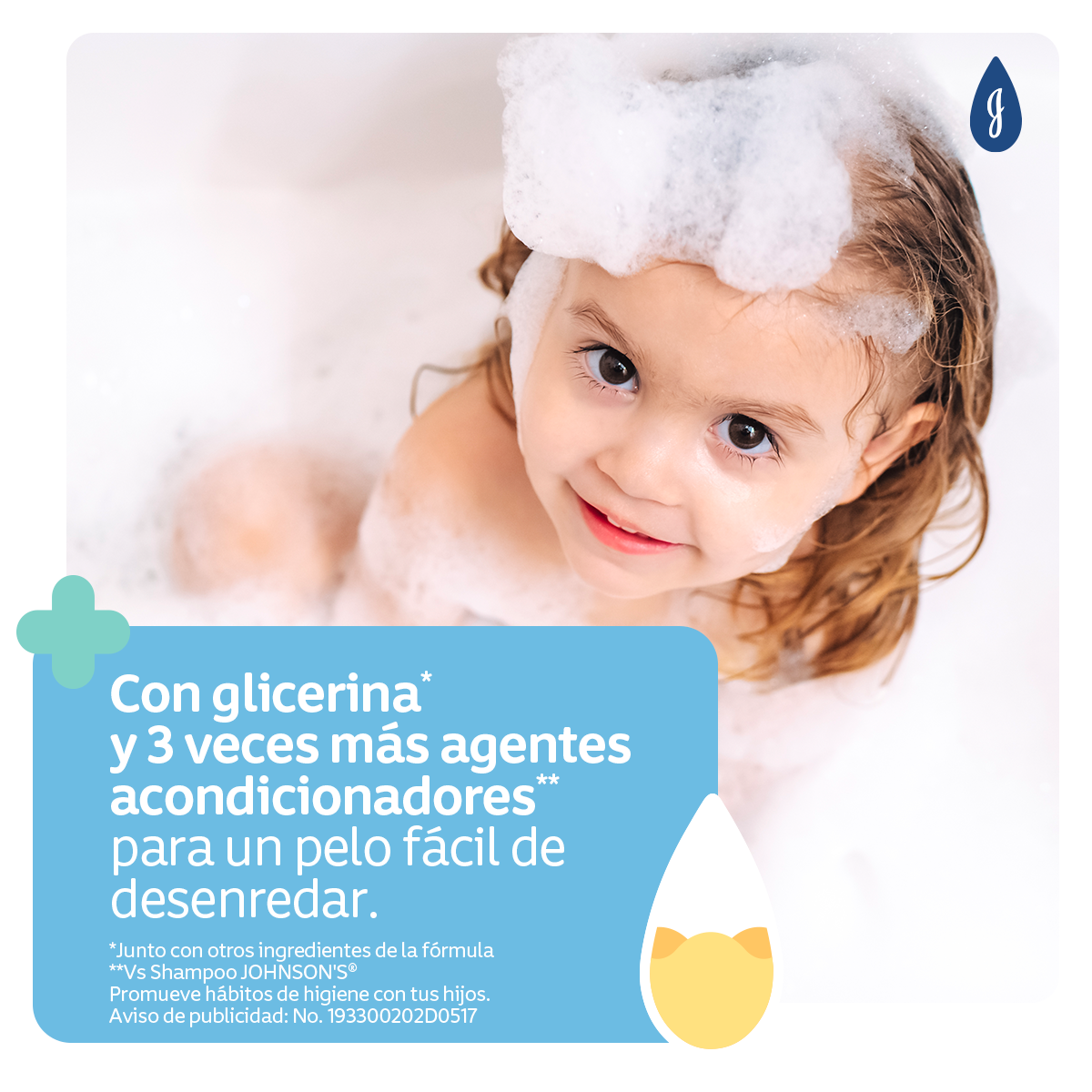 JOHNSON'S® shampoo hidratación intensa