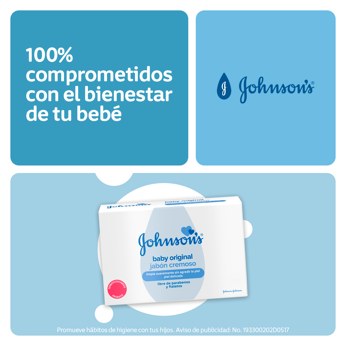JOHNSON’S® baby jabón en barra original