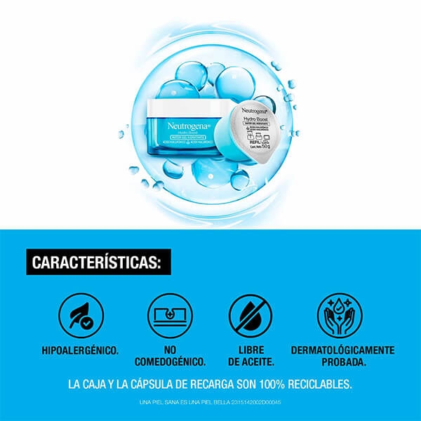 Refill de Crema Hidratante Facial - características