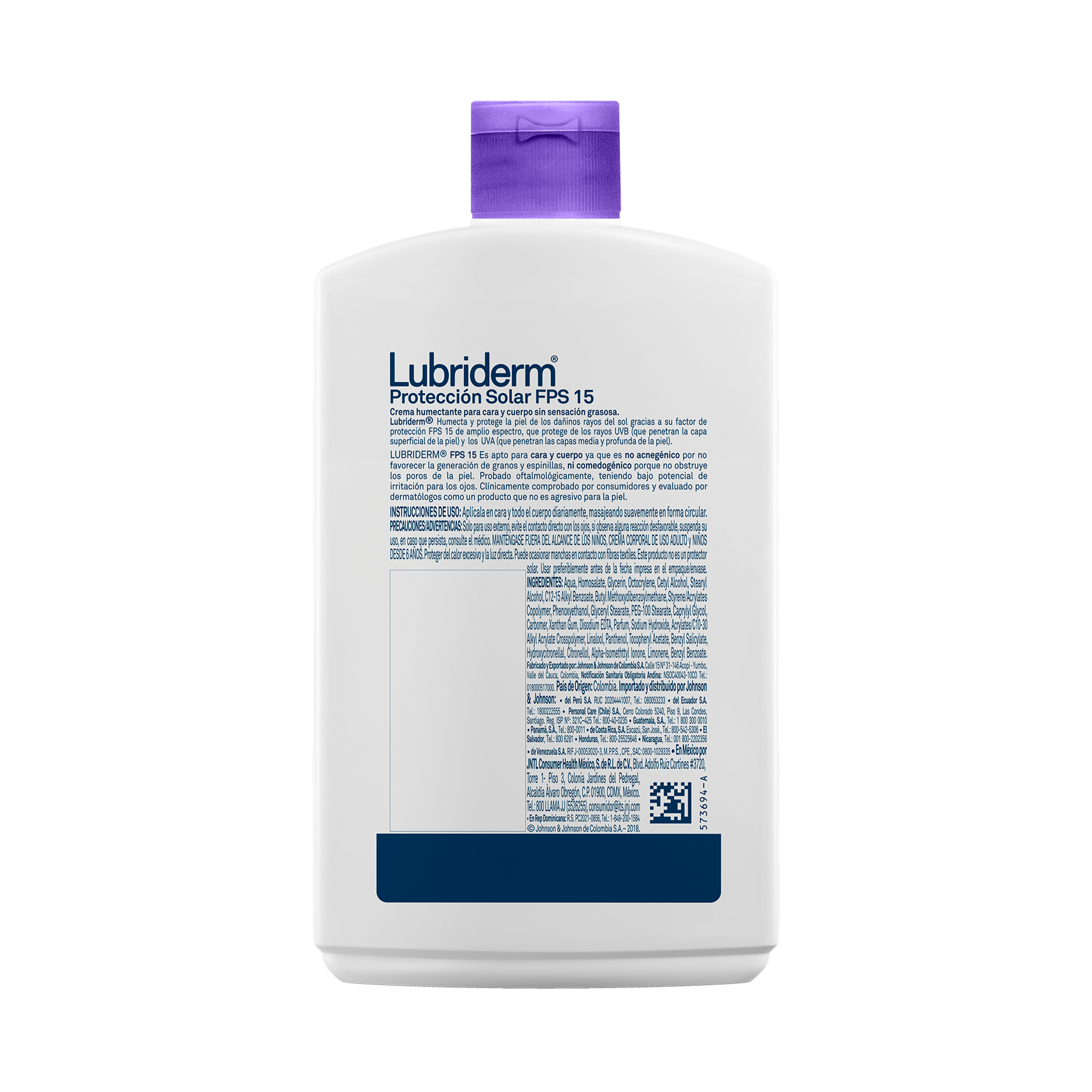 LUBRIDERM® UV-15 PROTECCIÓN SOLAR TAPA MORADA - Hero