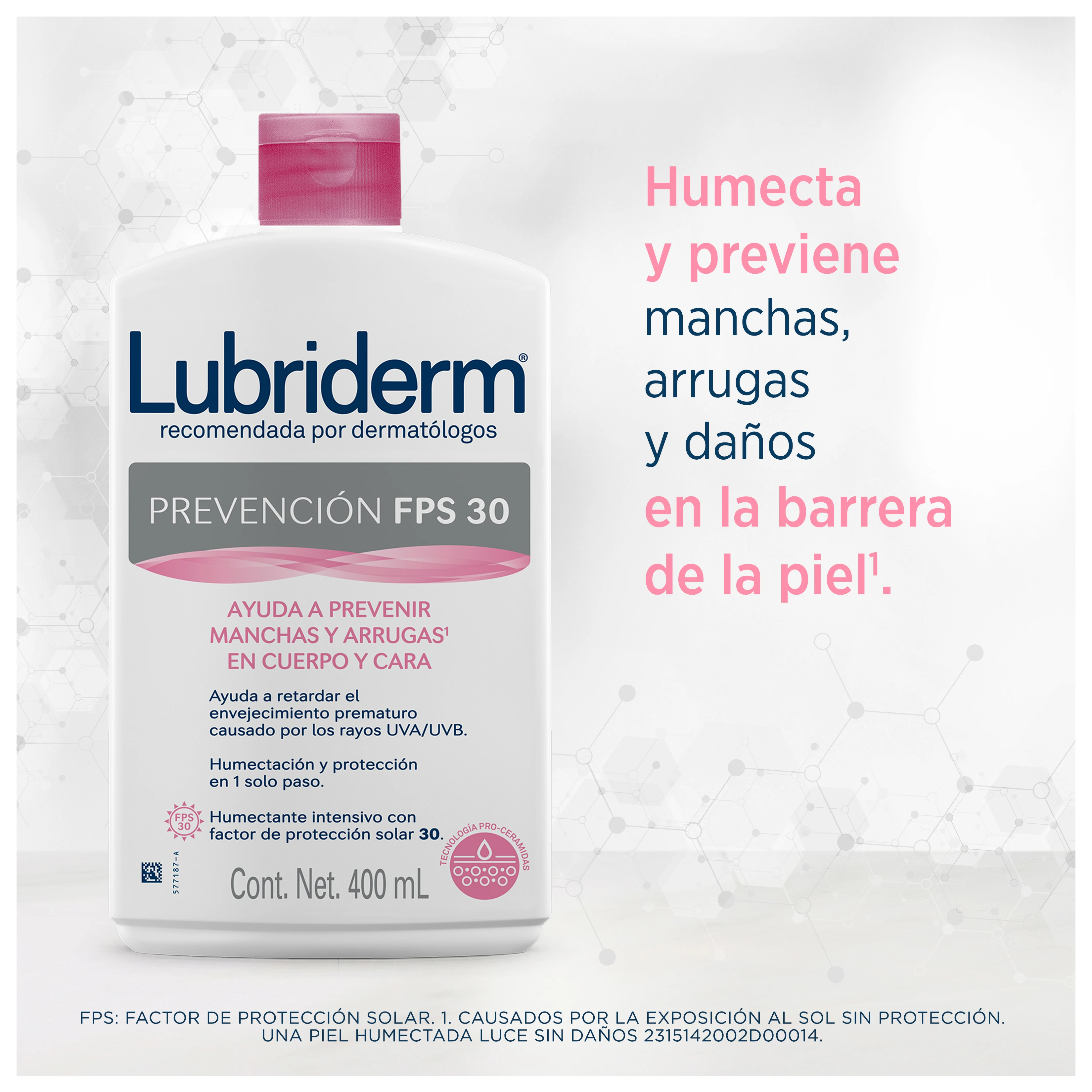 LUBRIDERM® PREVENCIÓN FPS30 - Back