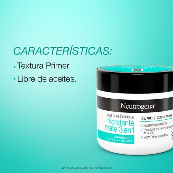 Crema-gel Facial Mate 3 en 1 Neutrogena® Face Care Intensive Caracteristicas