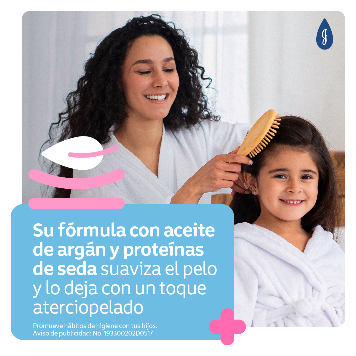 JOHNSON'S® shampoo gotas de brillo