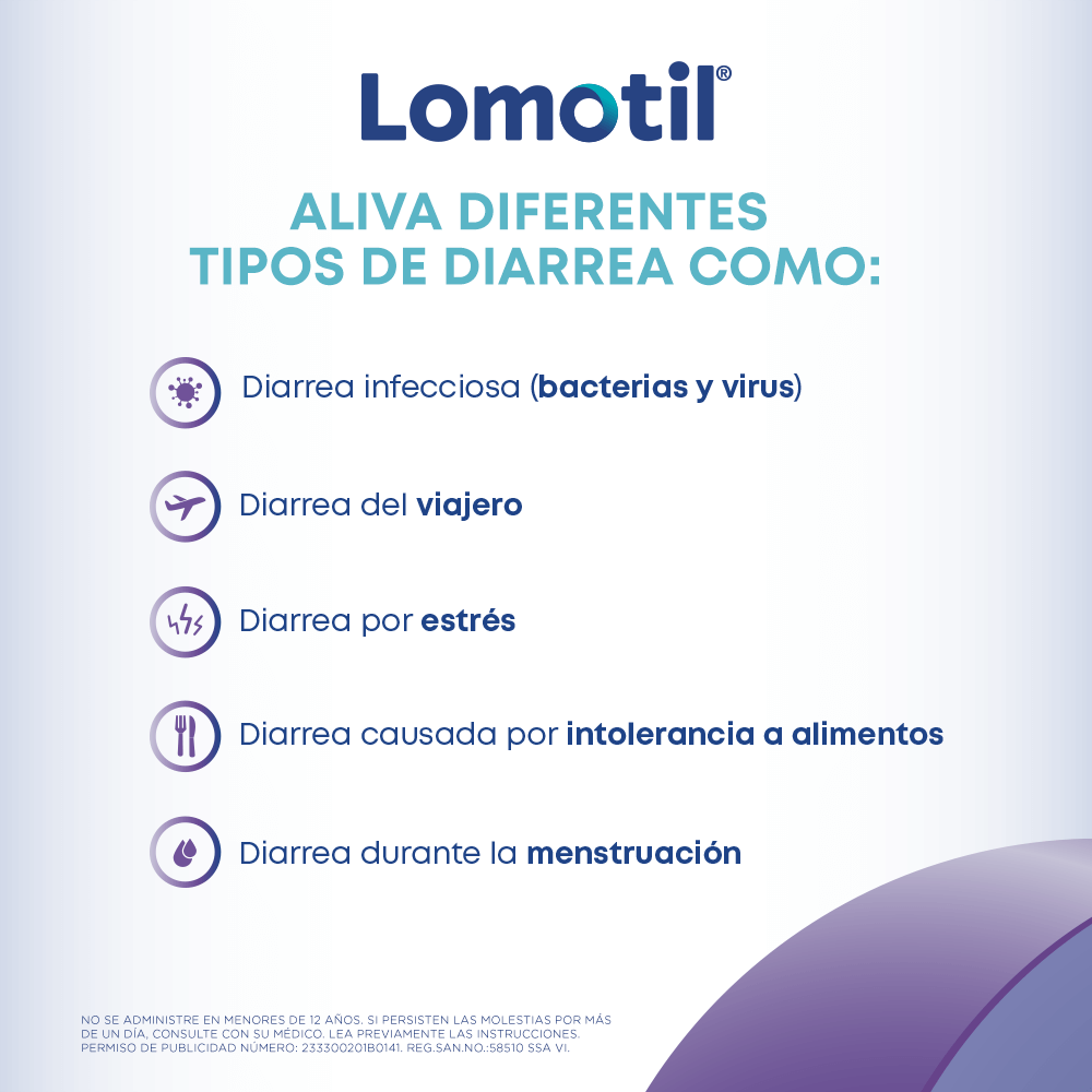 LOMOTIL® dispenser alivia diferentes tipos de diarrea