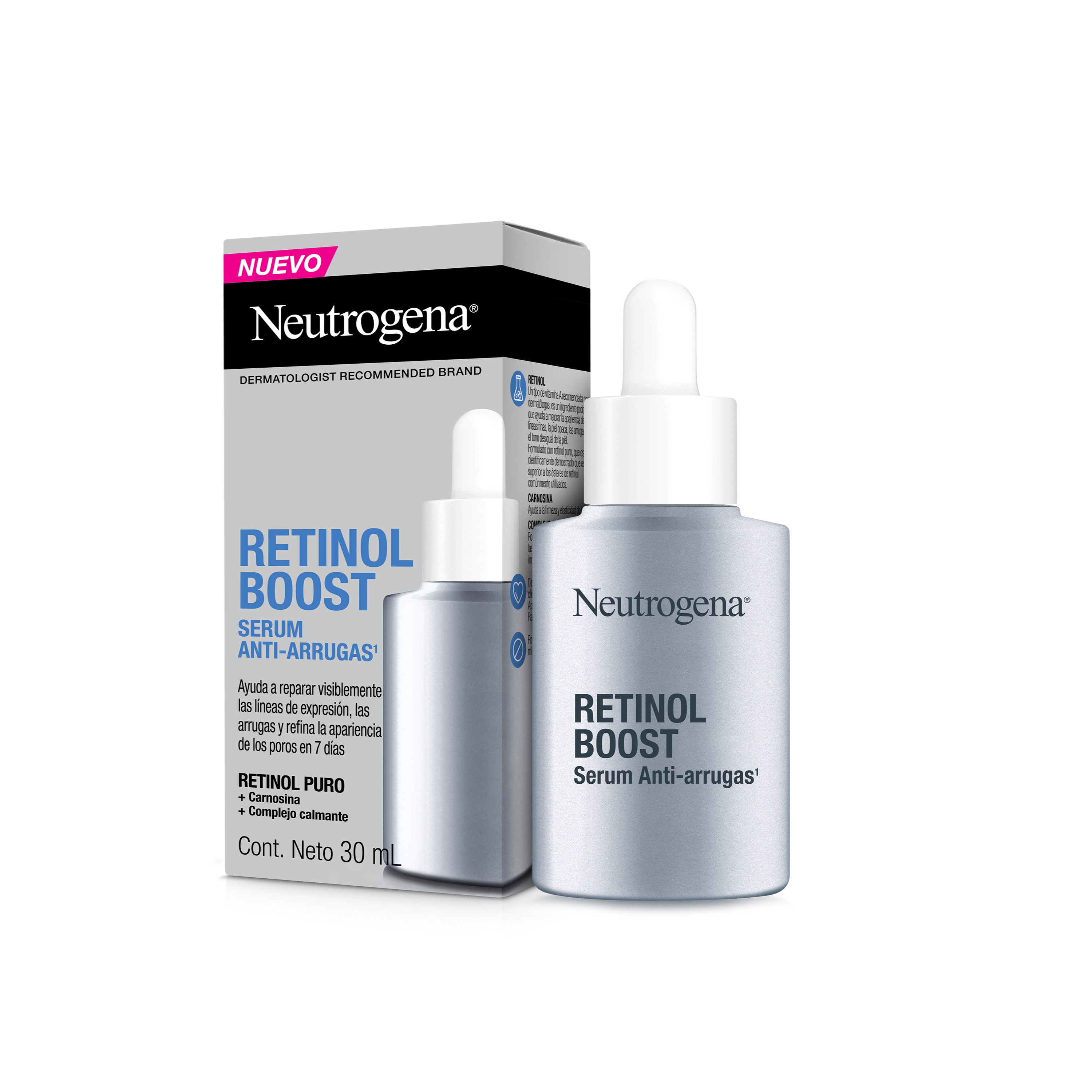 Neutrogena® Serum Anti-Arrugas Retinol Boost con Retinol Puro 30ml​