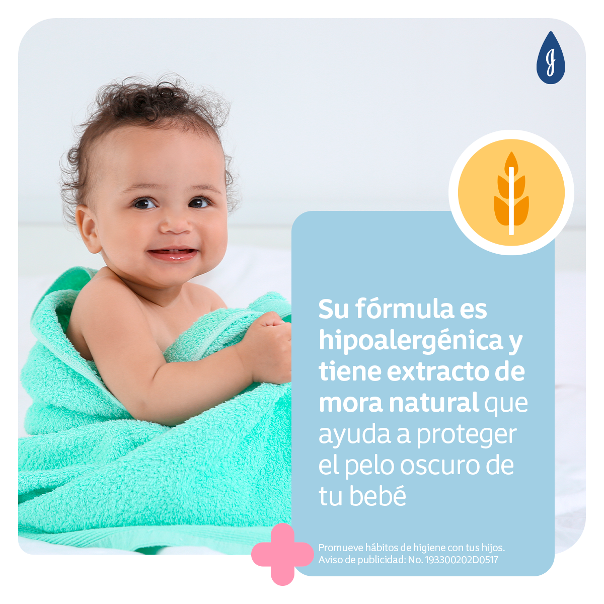 JOHNSON’S® baby shampoo cabello oscuro