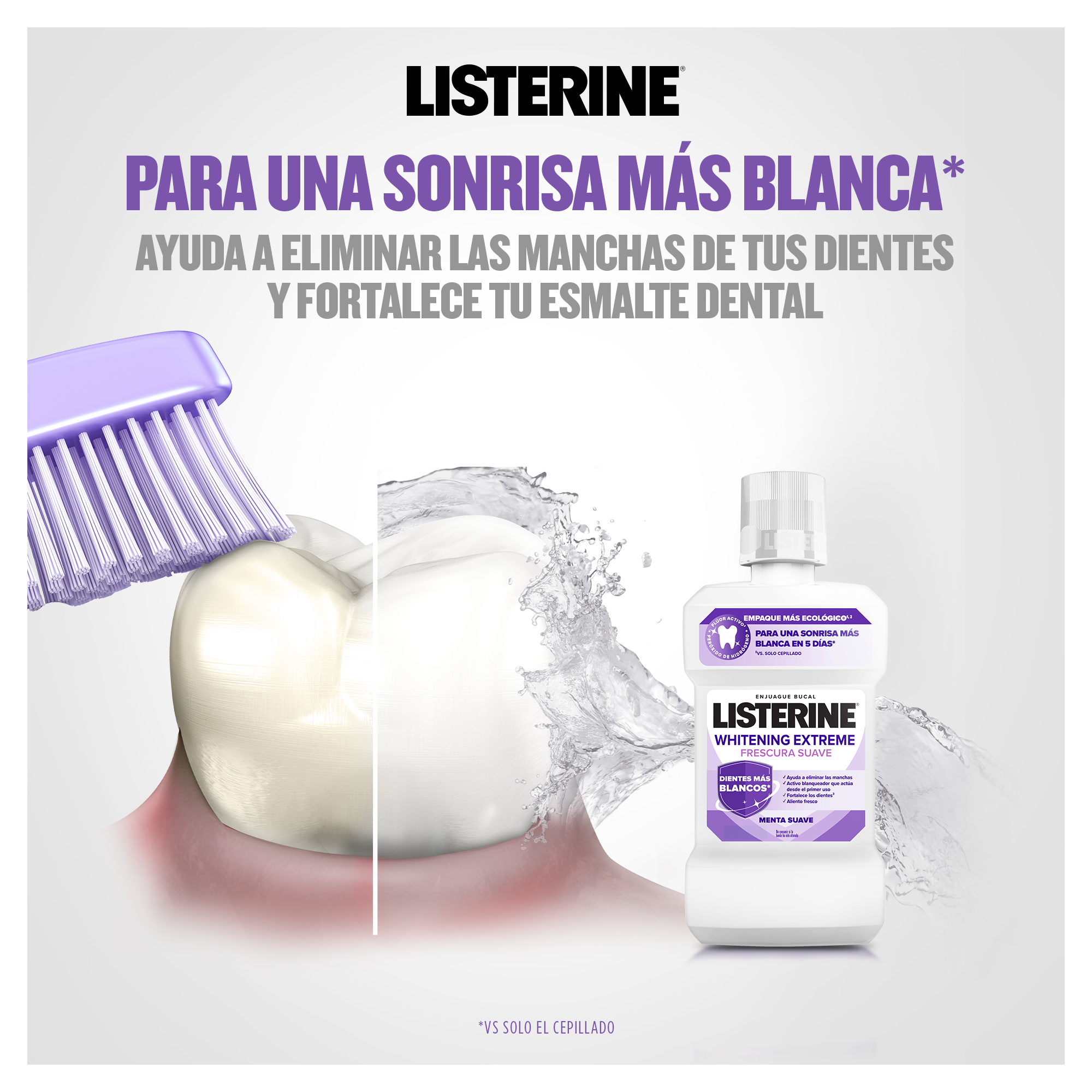 LISTERINE® Whitening Extreme Frescura Suave - Text Content