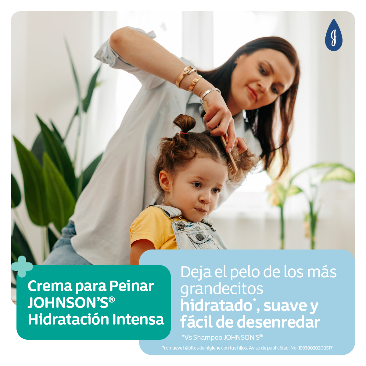 JOHNSON’S® crema para peinar hidratación intensa