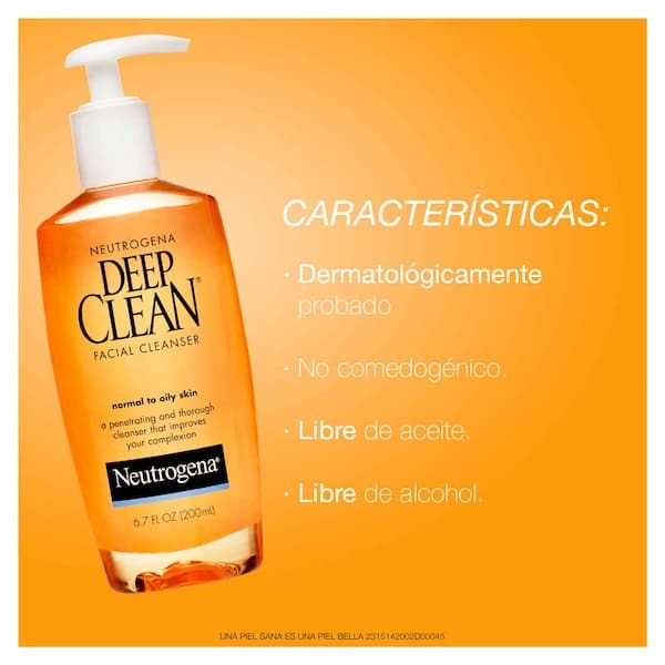 Características del Gel Limpiador Facial Deep Clean 200ml