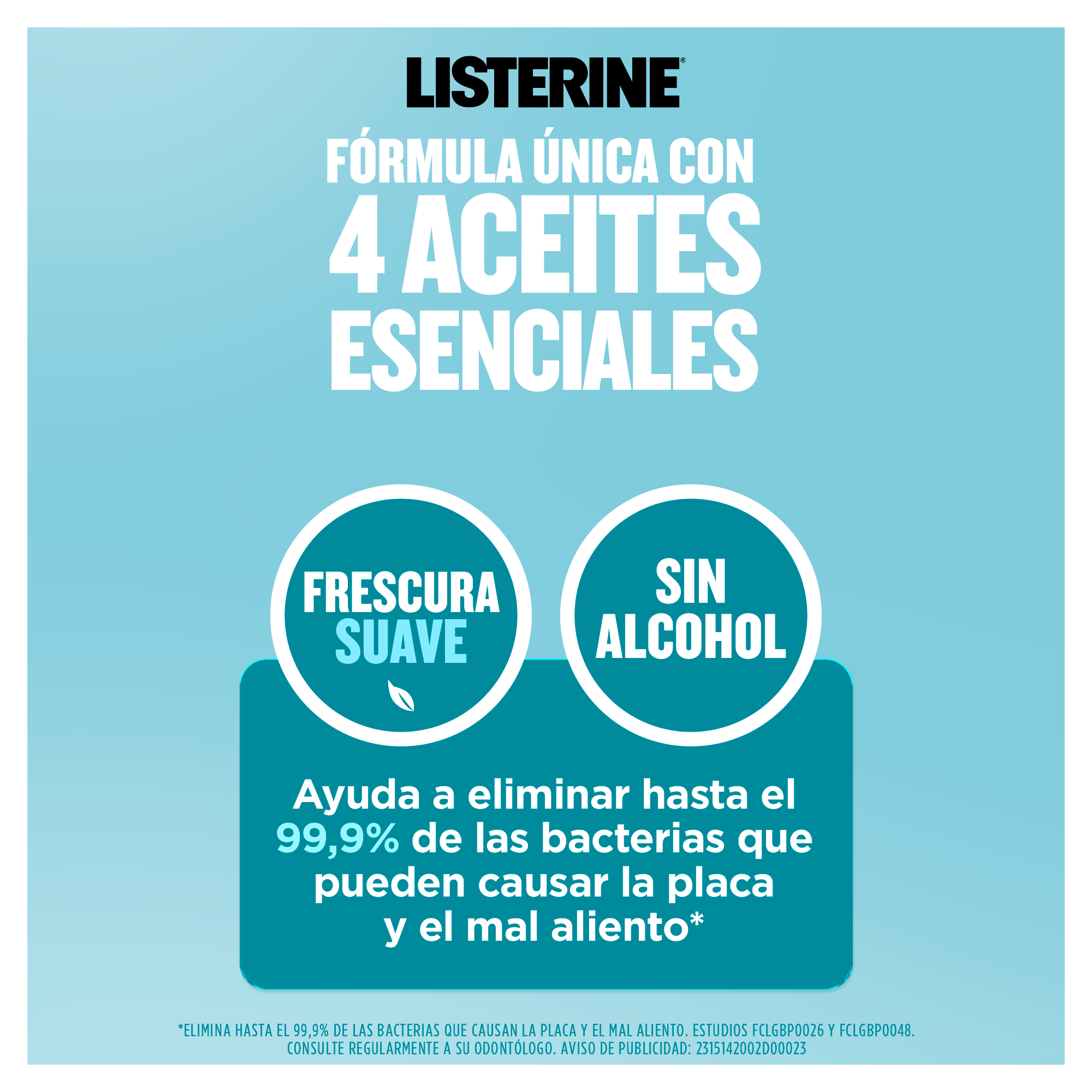 Fórmula única con 4 aceites esenciales