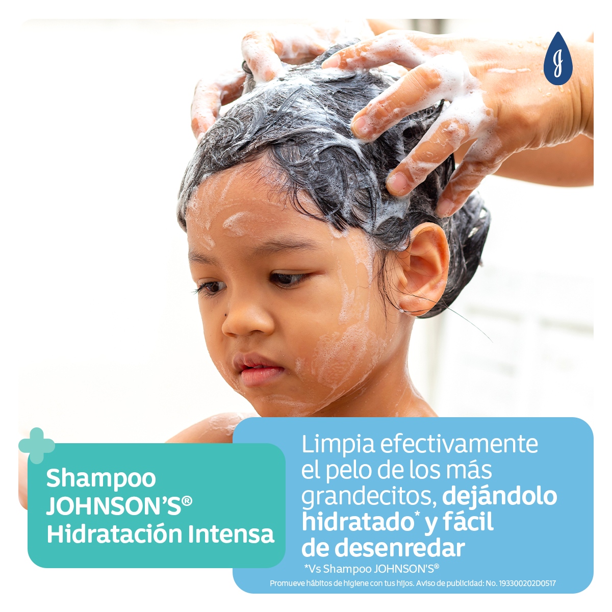 JOHNSON'S® shampoo hidratación intensa