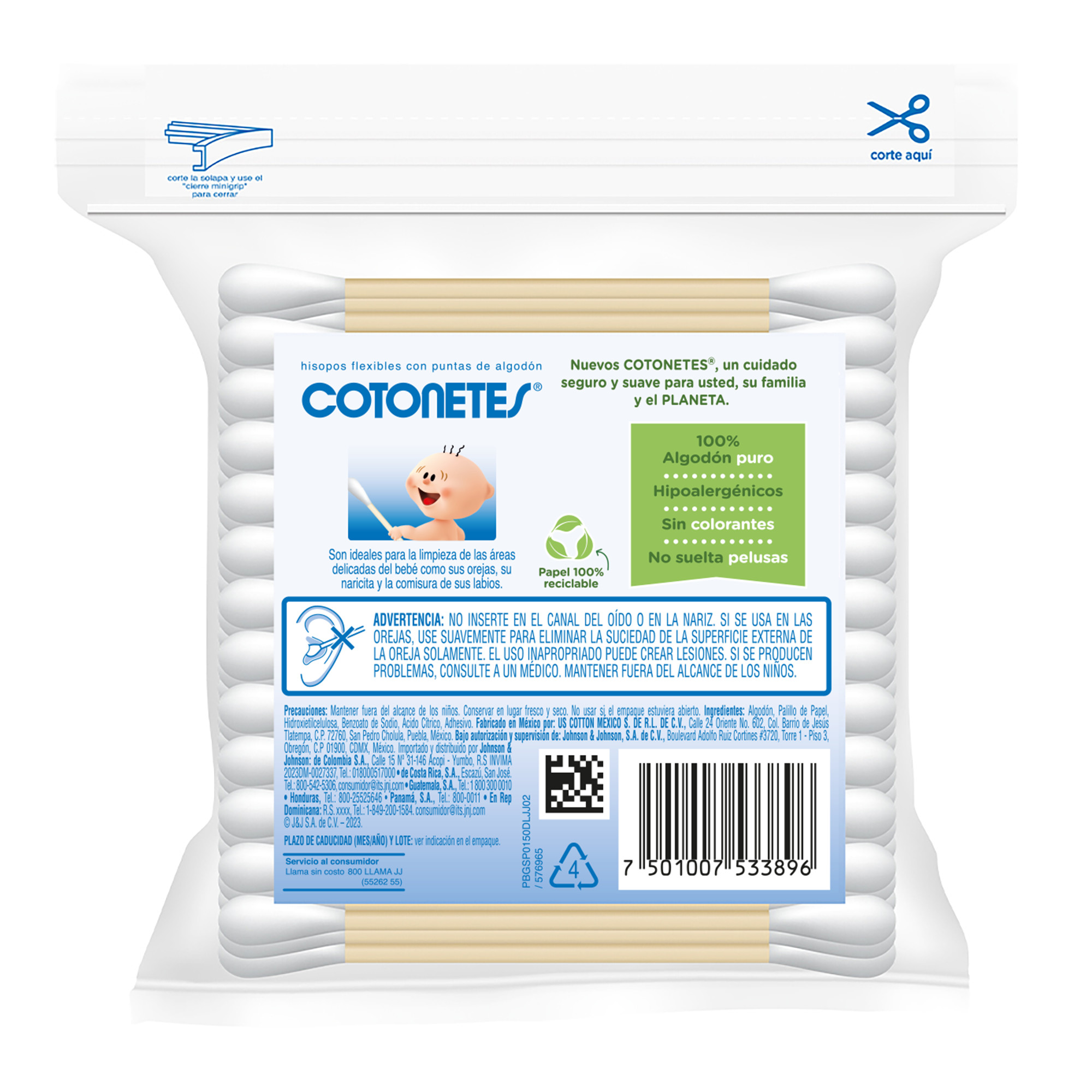 Hisopos COTONETES® | JOHNSON'S ®Baby MX BACK