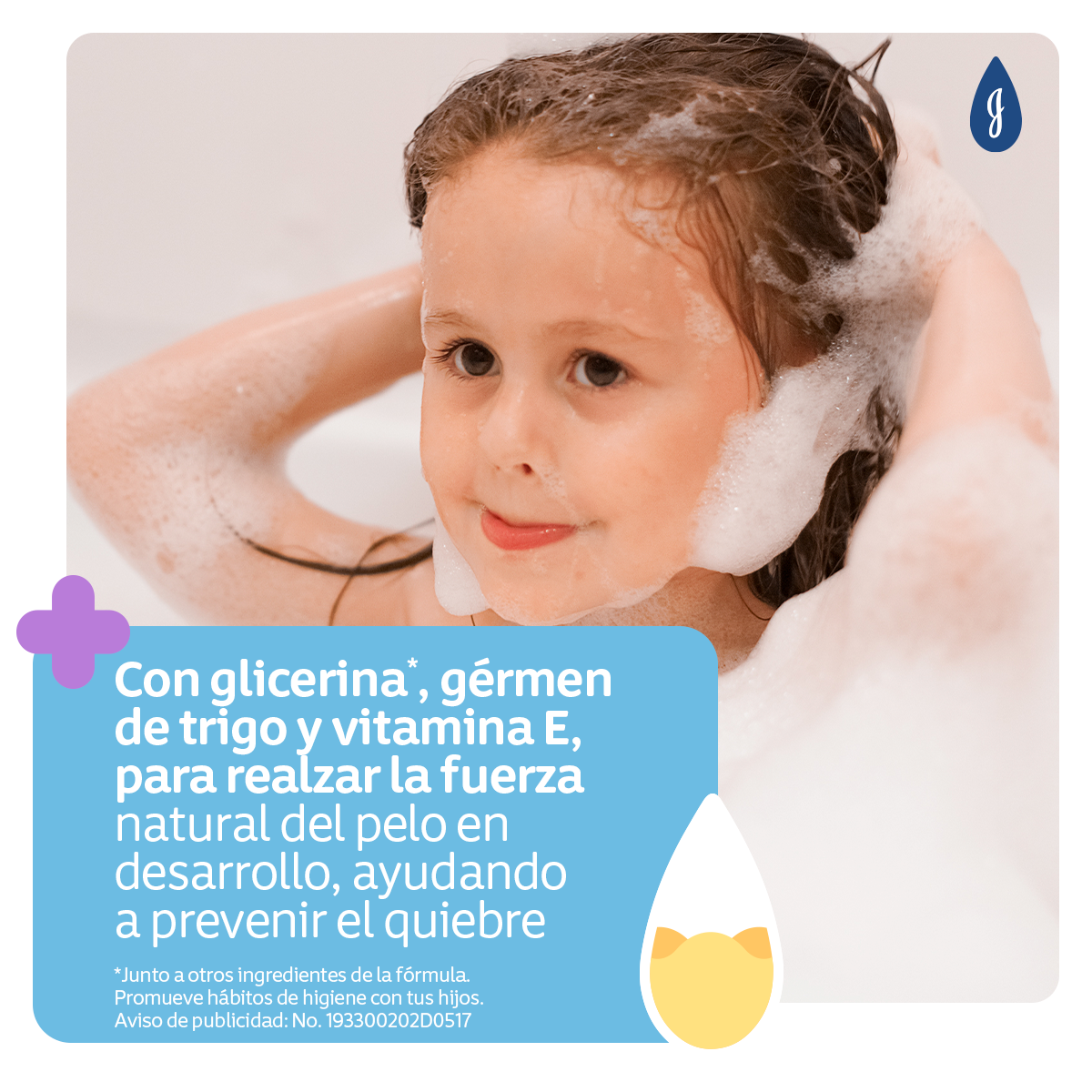 JOHNSON'S® shampoo fuerza y vitamina