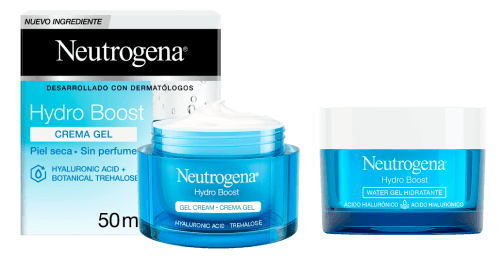 AQUA-GEL FACIAL NEUTROGENA® HYDRO BOOST® y CREMA-GEL FACIAL NEUTROGENA® HYDRO BOOST® SIN FRAGANCIA