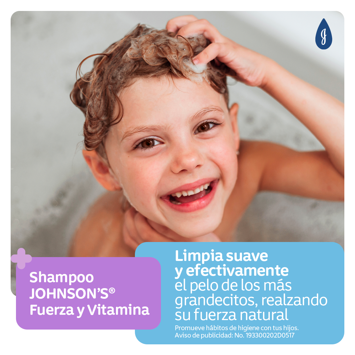 JOHNSON'S® shampoo fuerza y vitamina