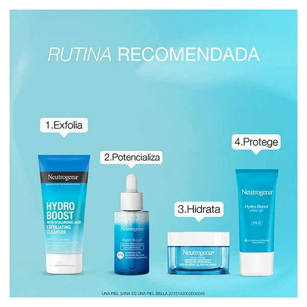 Exfoliante Facial Neutrogena Hydro Boost Ácido Hialurónico 147ml - Rutina