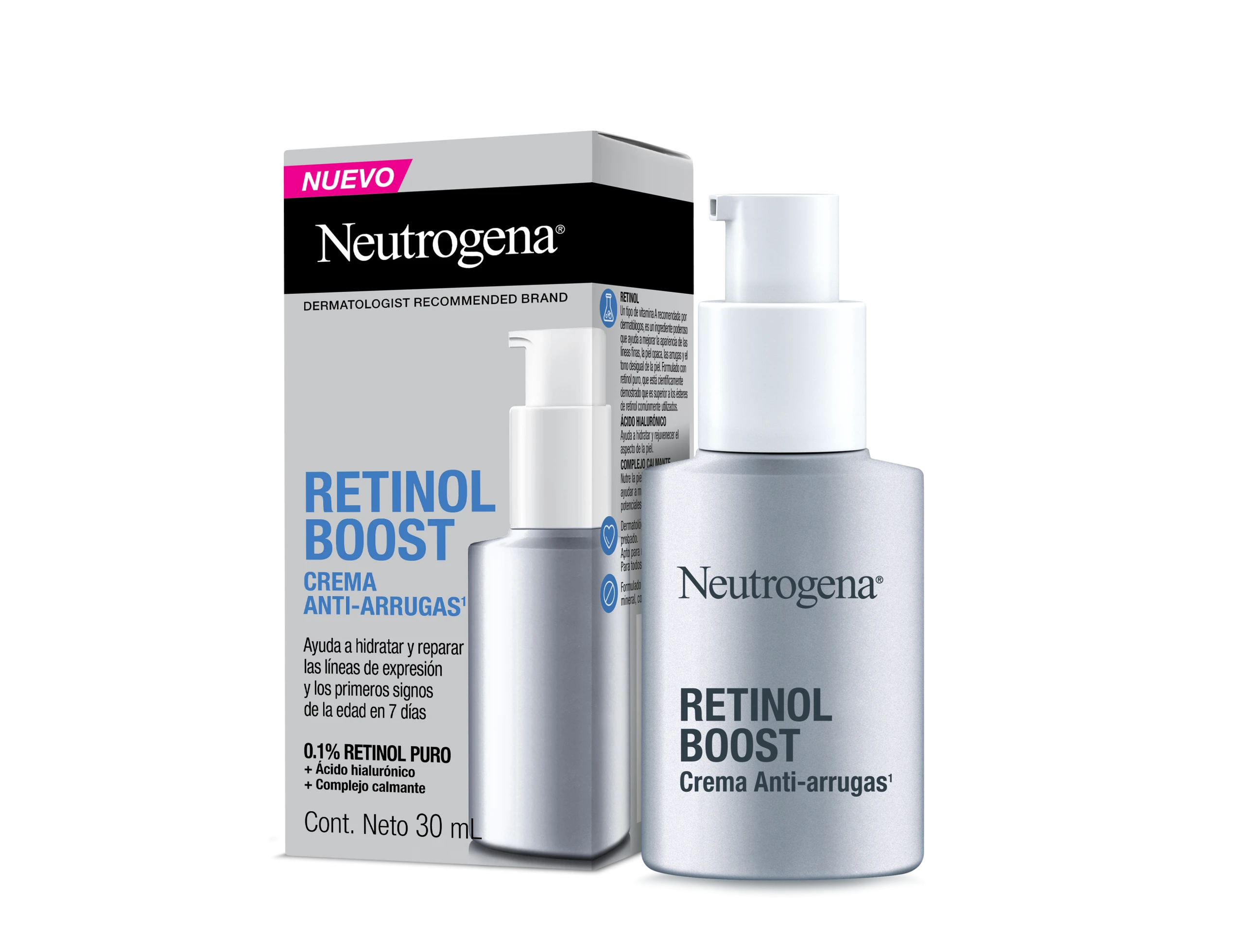 Neutrogena® Crema Anti-Arrugas Retinol Boost con Retinol Puro 30ml​