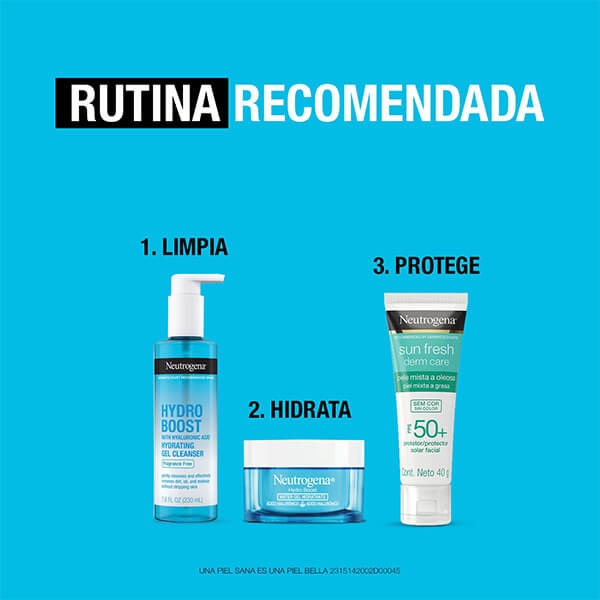 Gel Limpiador Facial Neutrogena® Hydro Boost® Sin Fragancia - rutina