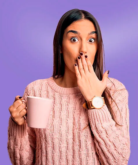 mujer sorprendida
