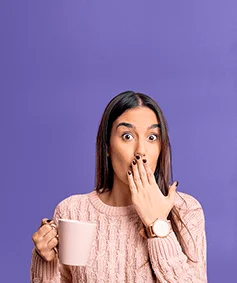 mujer sorprendida