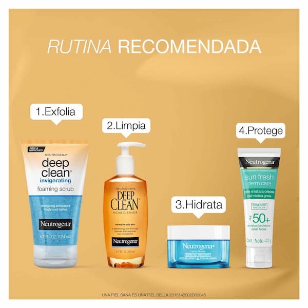 Exfoliante facial deep clean rutina