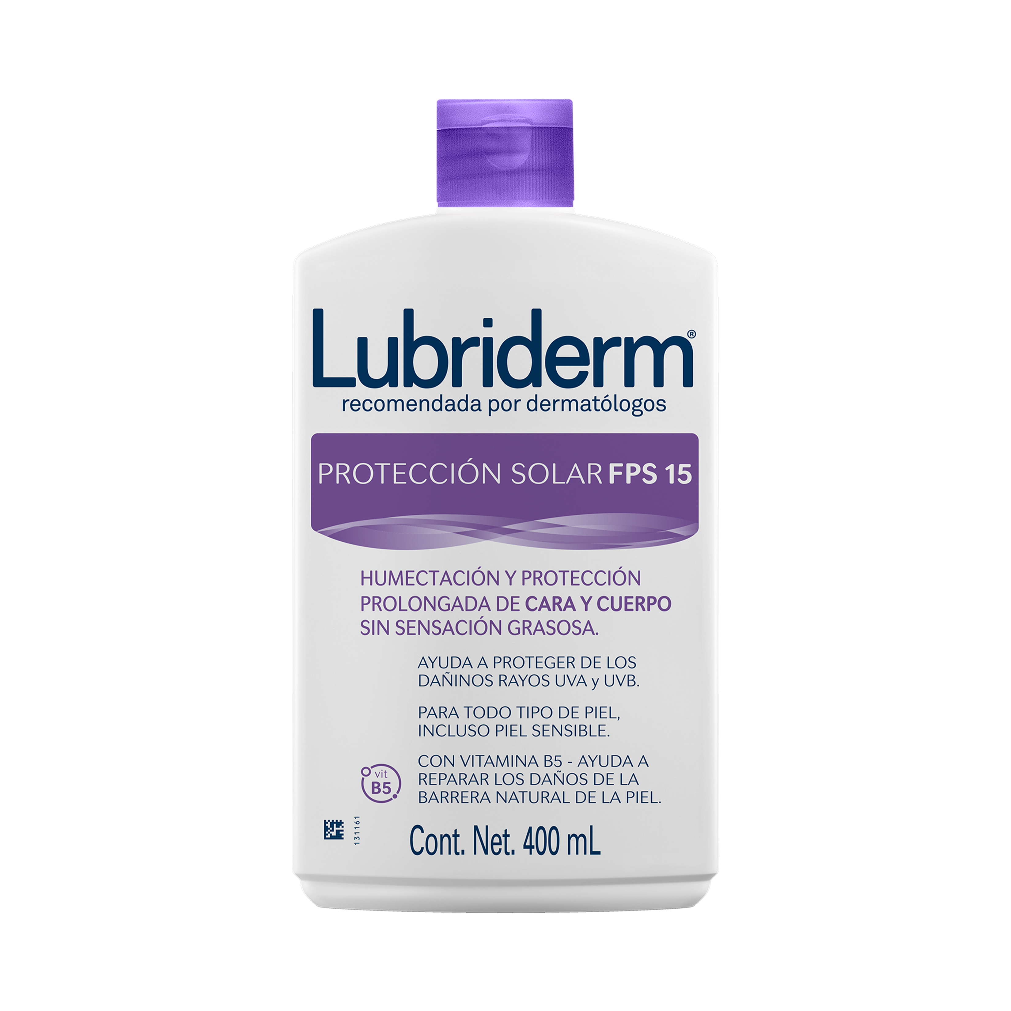 LUBRIDERM® UV-15 PROTECCIÓN SOLAR TAPA MORADA - Packshot