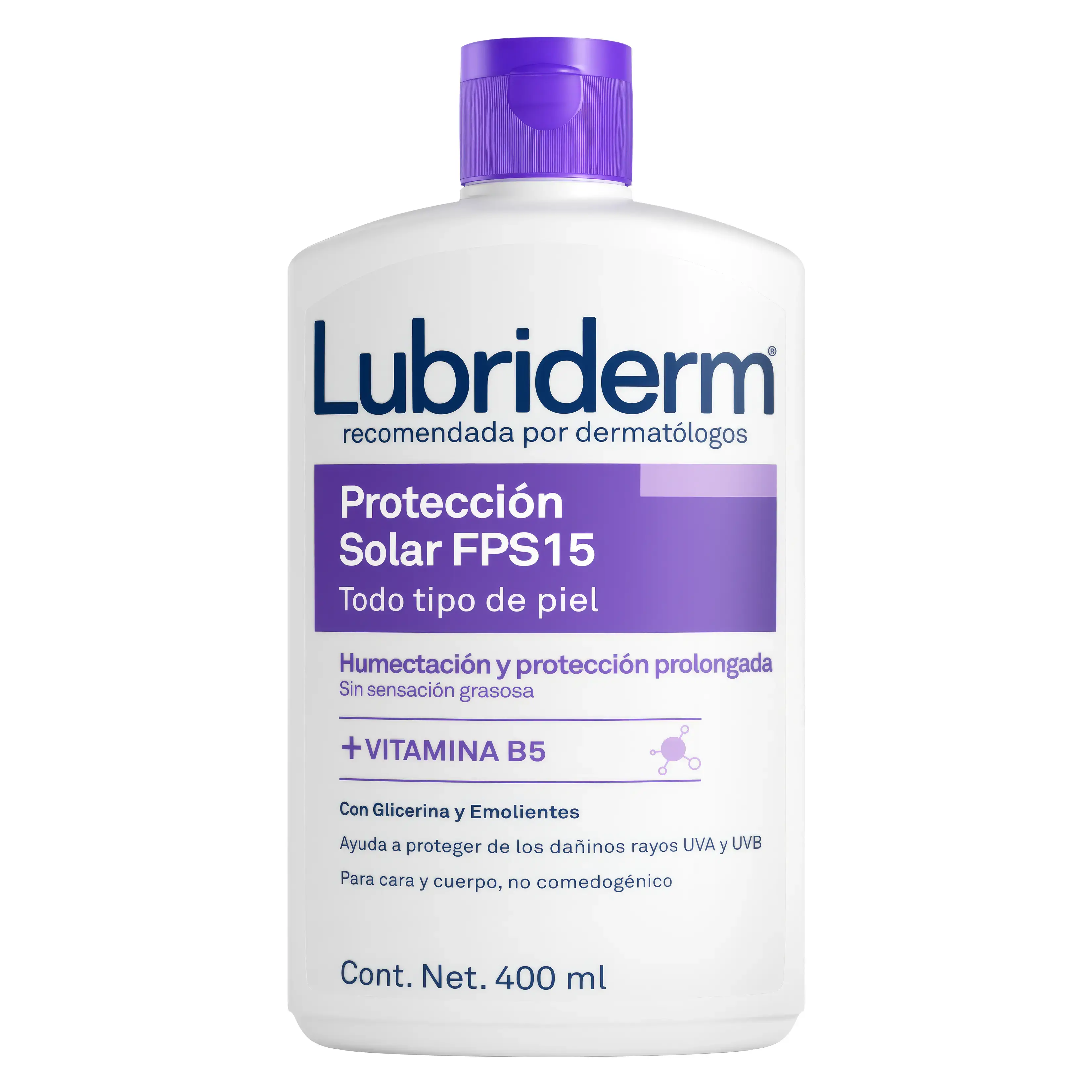 LUBRIDERM® UV-15 PROTECCIÓN SOLAR TAPA MORADA - Packshot