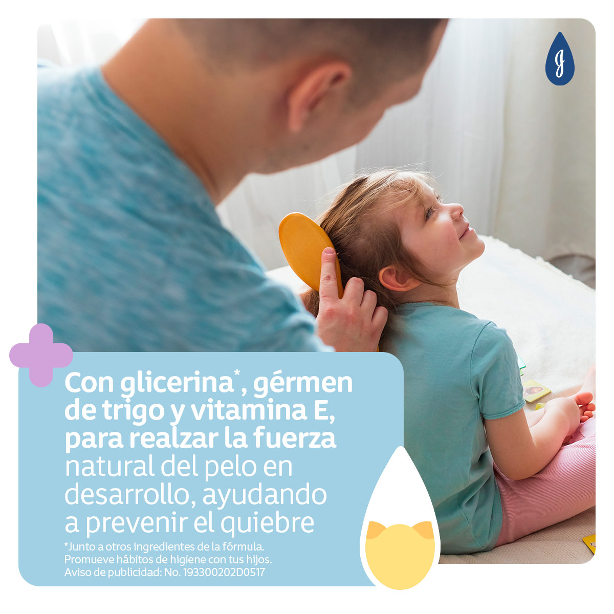 JOHNSON’S® spray para peinar fuerza y vitamina